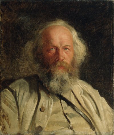 Portrait of Mikhail Alexandrovich Bakunin (1814-76) 1871 by Nikolai Nikolajevitch Gay